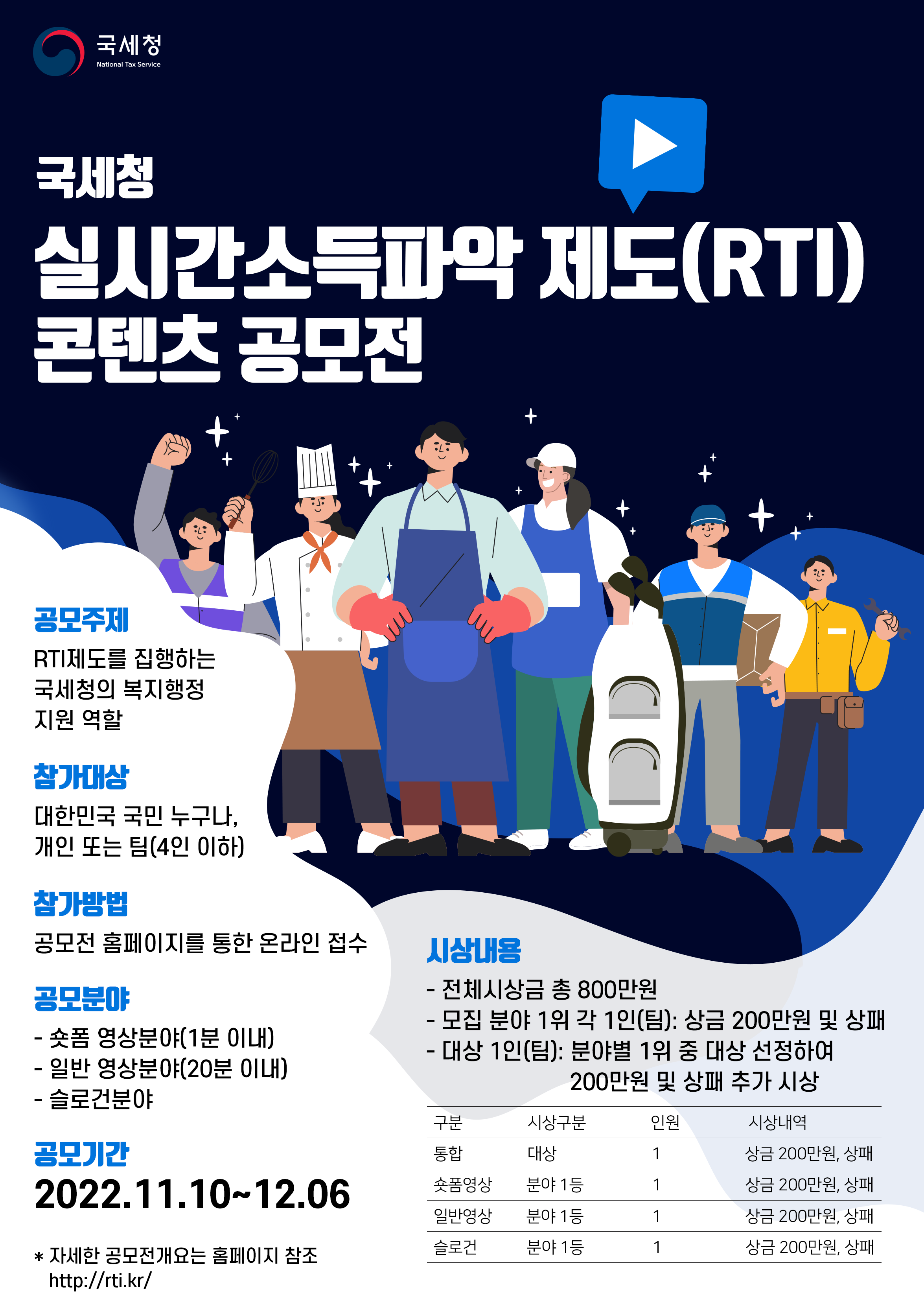 국세청 실시간 소득파악 제도(RTI) 콘텐츠 공모전 이미지 1