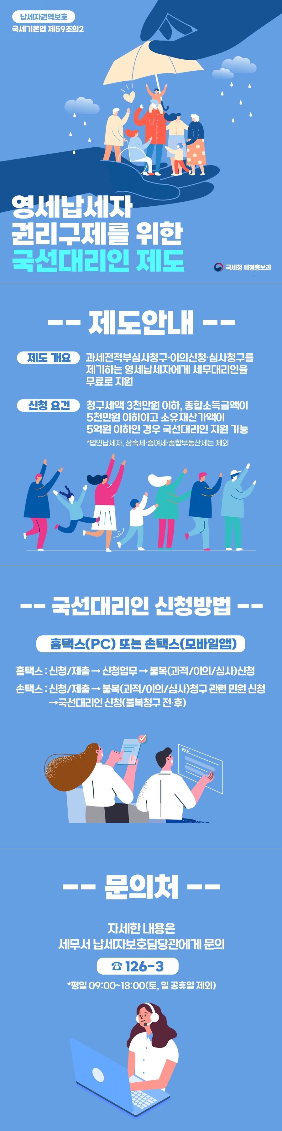 영세납세자 권리구제를 위한 국선대리인 제도 안내 이미지 1