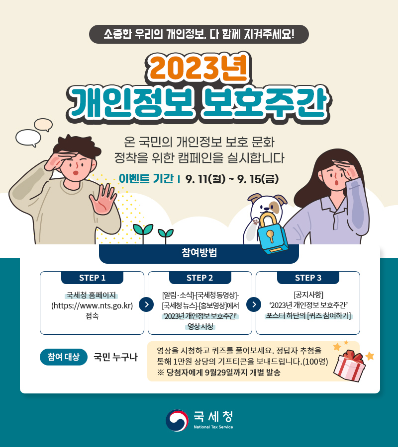 2023년 개인정보 보호주간 : 자세한 내용은 하단 참조