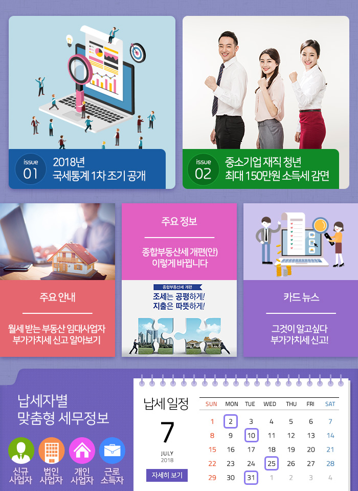 제 758 호 2018년 국세통계 1차 조기 공개 내용