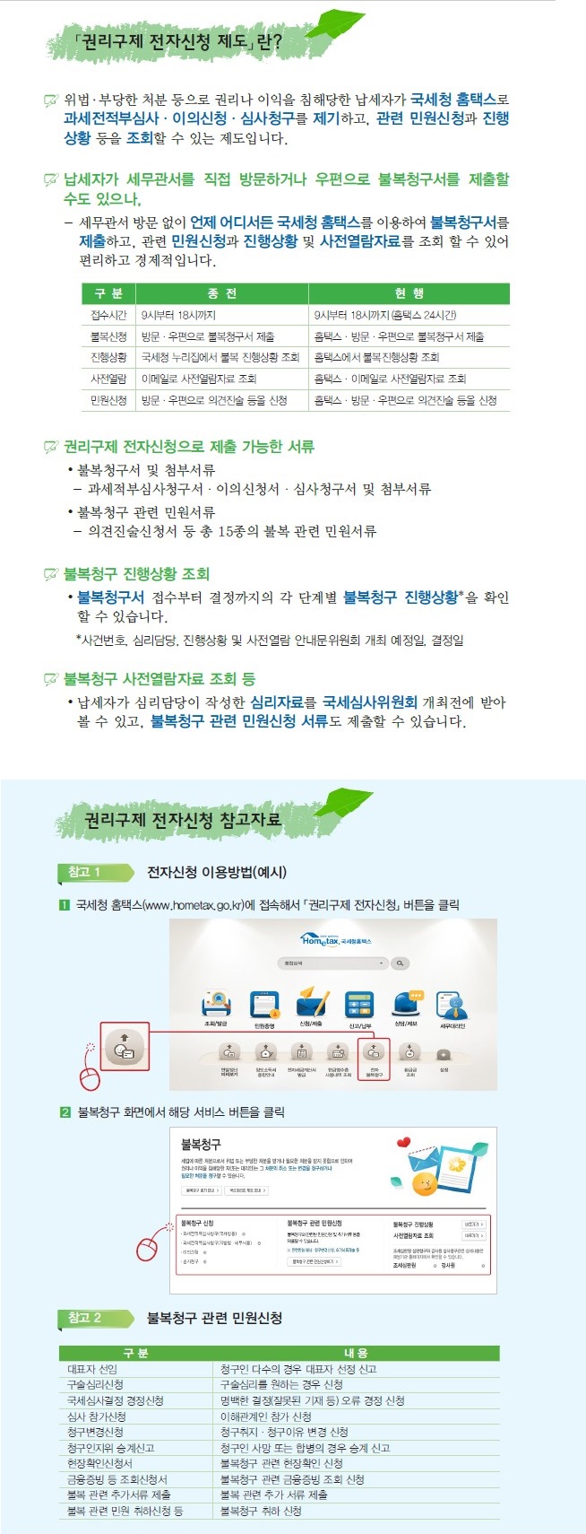 권리구제 전자신청제도 안내 이미지 1